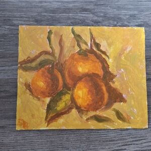 Original Orange Still Life Oil Painting